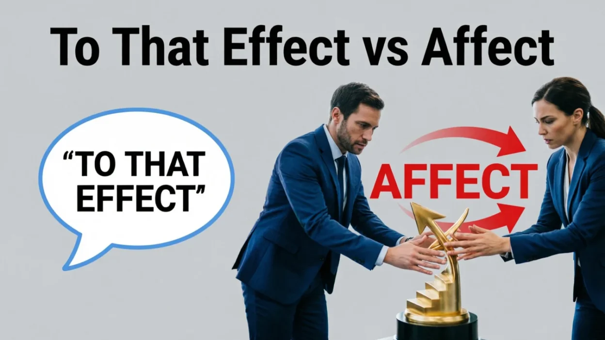 to that effect vs affect