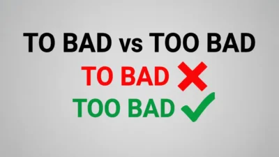 to bad vs too bad