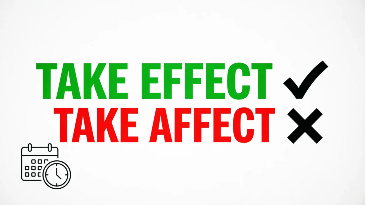 take effect vs take affect