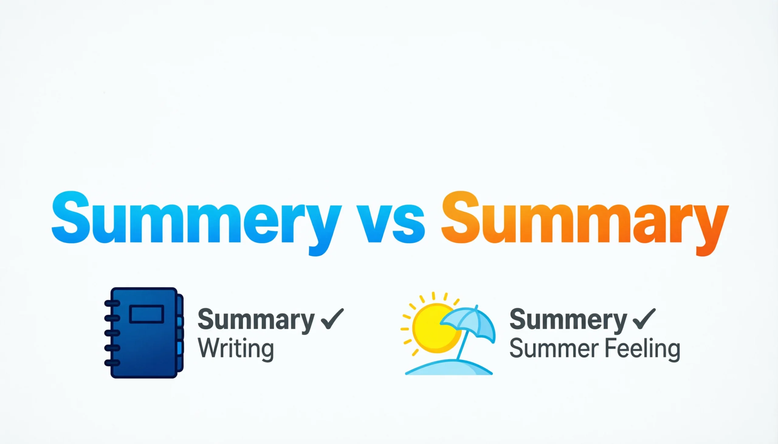 Summery vs Summary; Simple Difference Explained Clearly: