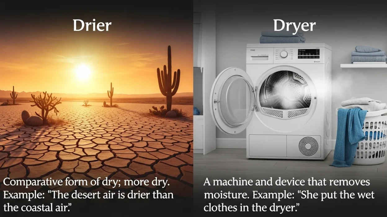 Drier vs Dryer