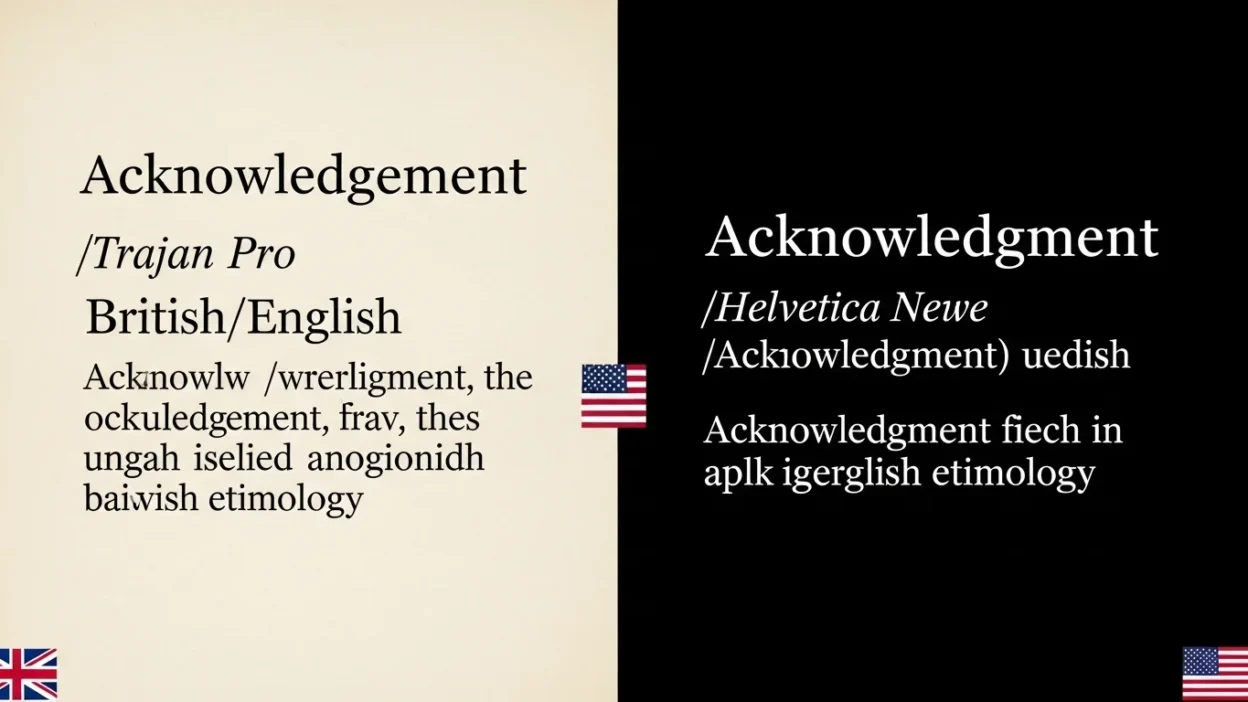Acknowledgement vs Acknowledgment