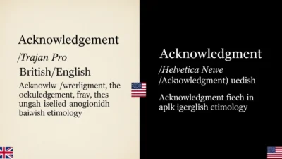 Acknowledgement vs Acknowledgment