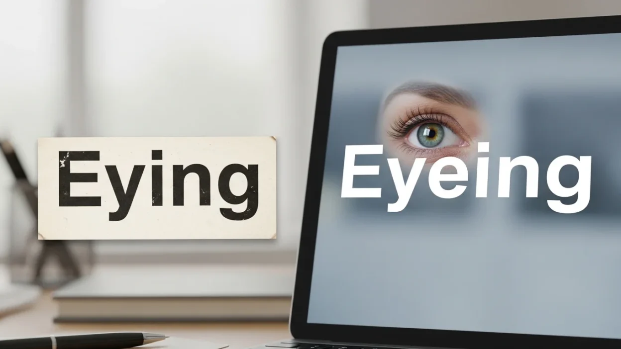 Eying vs Eyeing