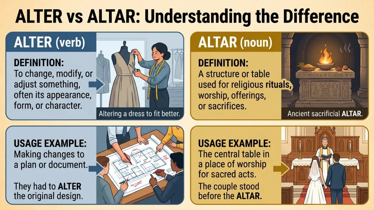Alter vs Altar