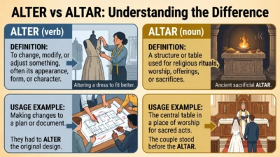 Alter vs Altar