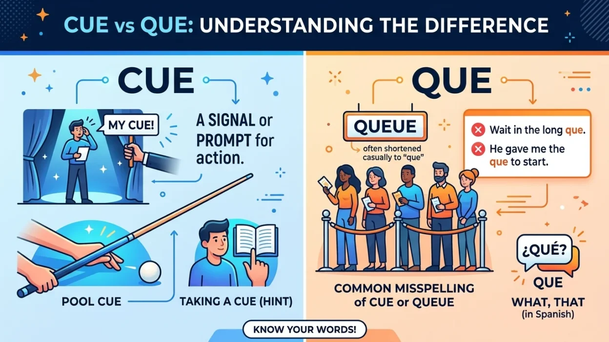 Cue vs Que