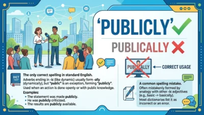 Publicly vs Publically