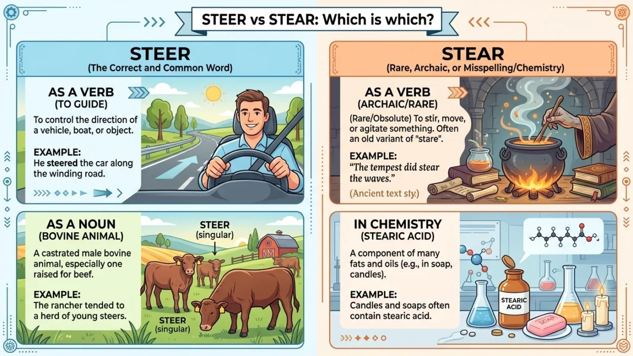 Steer vs Stear