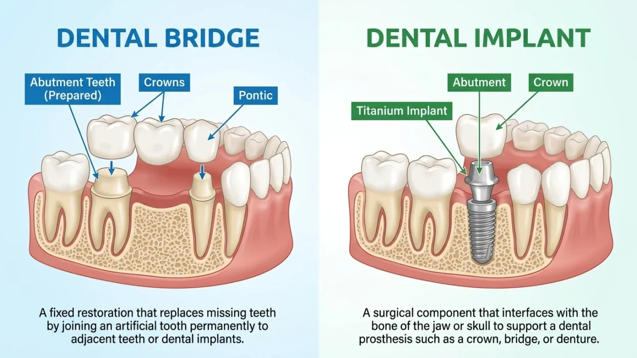 Bridge vs Implant