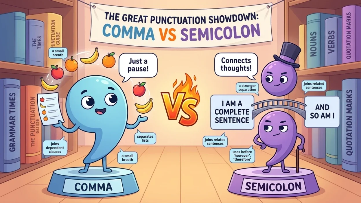 Comma vs Semicolon