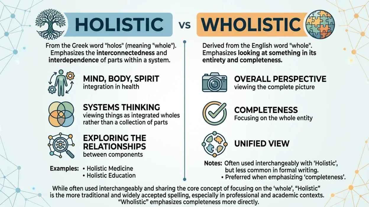 Holistic vs Wholistic